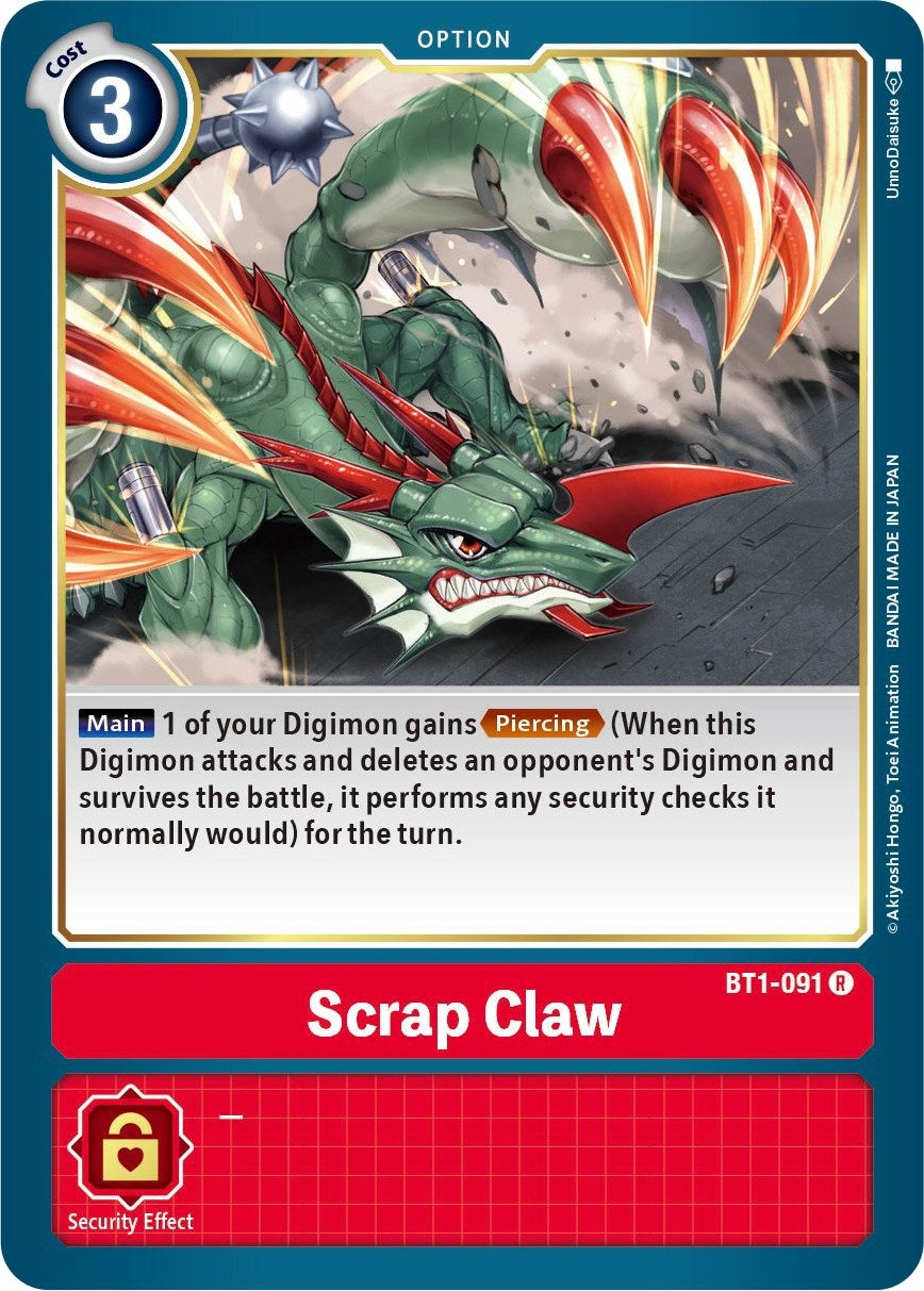 Image for Scrap Claw (BT01-03B) (BT1-091 R) - Digimon Card Game