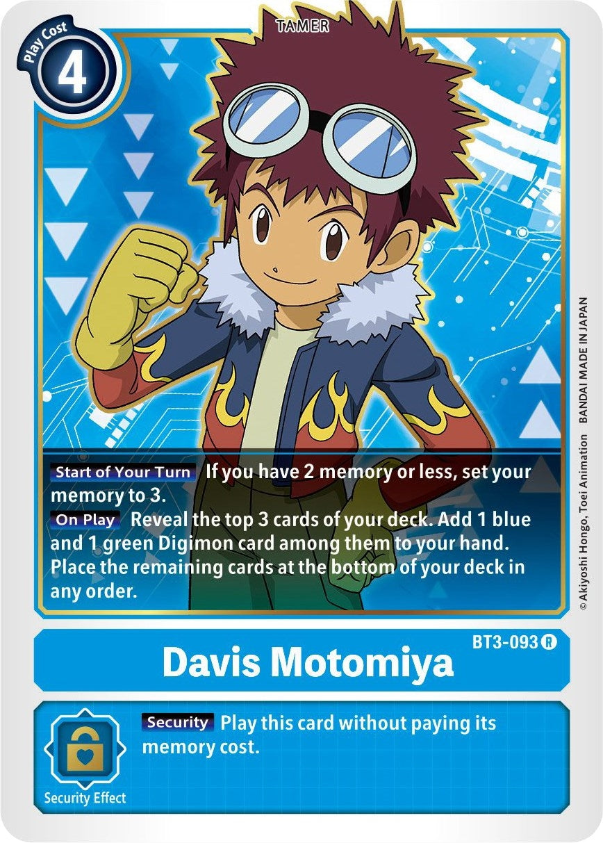 Image for Davis Motomiya (BT01-03B) (BT3-093 R) - Digimon Card Game