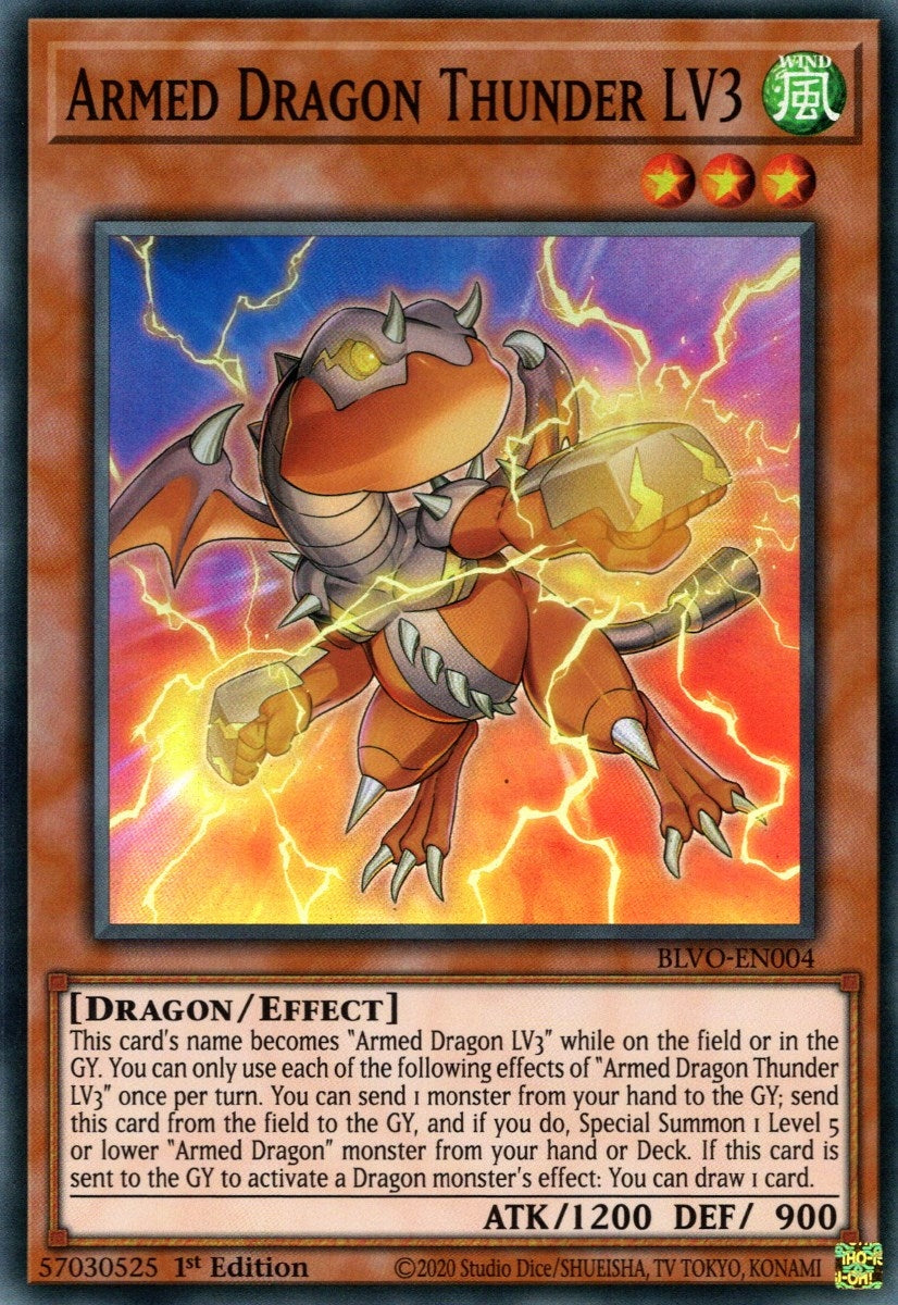 Image for Armed Dragon Thunder LV3 (Blazing Vortex) (BLVO-EN004) - YuGiOh
