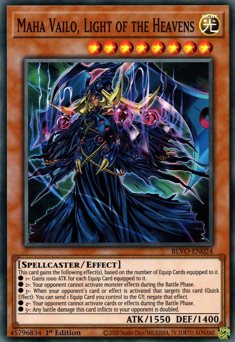 Image for Maha Vailo, Light of the Heavens (Blazing Vortex) (BLVO-EN024) - YuGiOh