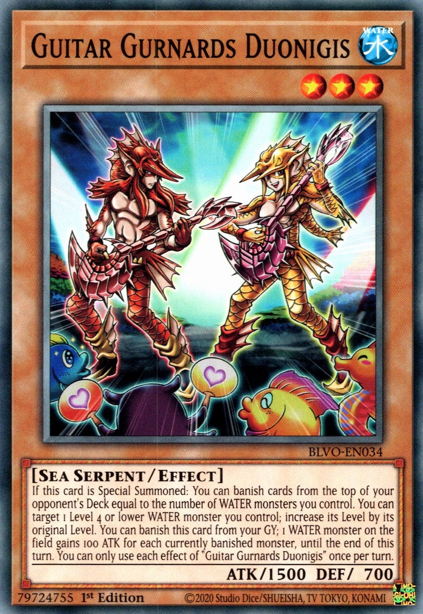 Image for Guitar Gurnards Duonigis (Blazing Vortex) (BLVO-EN034) - YuGiOh