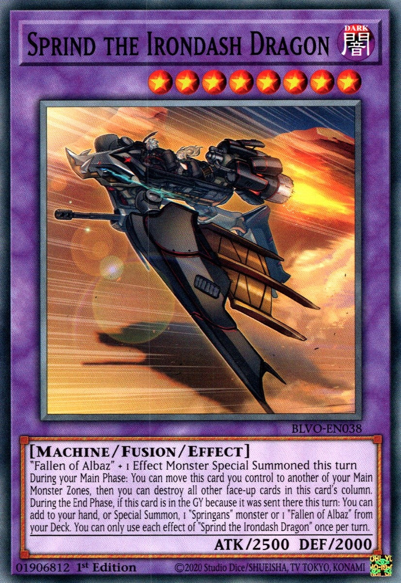 Image for Sprind the Irondash Dragon (Blazing Vortex) (BLVO-EN038) - YuGiOh