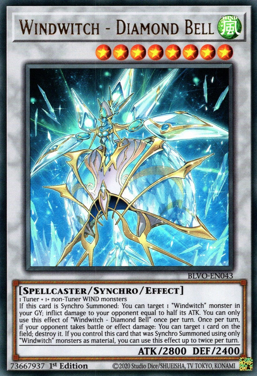 Image for Windwitch - Diamond Bell (Blazing Vortex) (BLVO-EN043) - YuGiOh