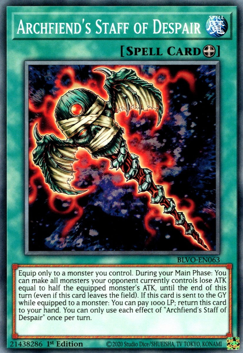 Image for Archfiend's Staff of Despair (Blazing Vortex) (BLVO-EN063) - YuGiOh