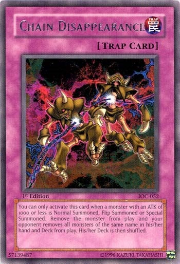 Image for Chain Disappearance (Invasion of Chaos) (IOC-052) - YuGiOh