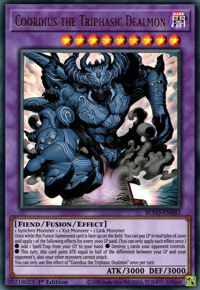 Image for Coordius the Triphasic Dealmon (Blazing Vortex) (BLVO-EN083) - YuGiOh