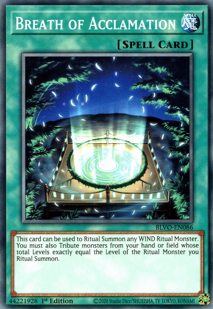 Image for Breath of Acclamation (Blazing Vortex) (BLVO-EN086) - YuGiOh