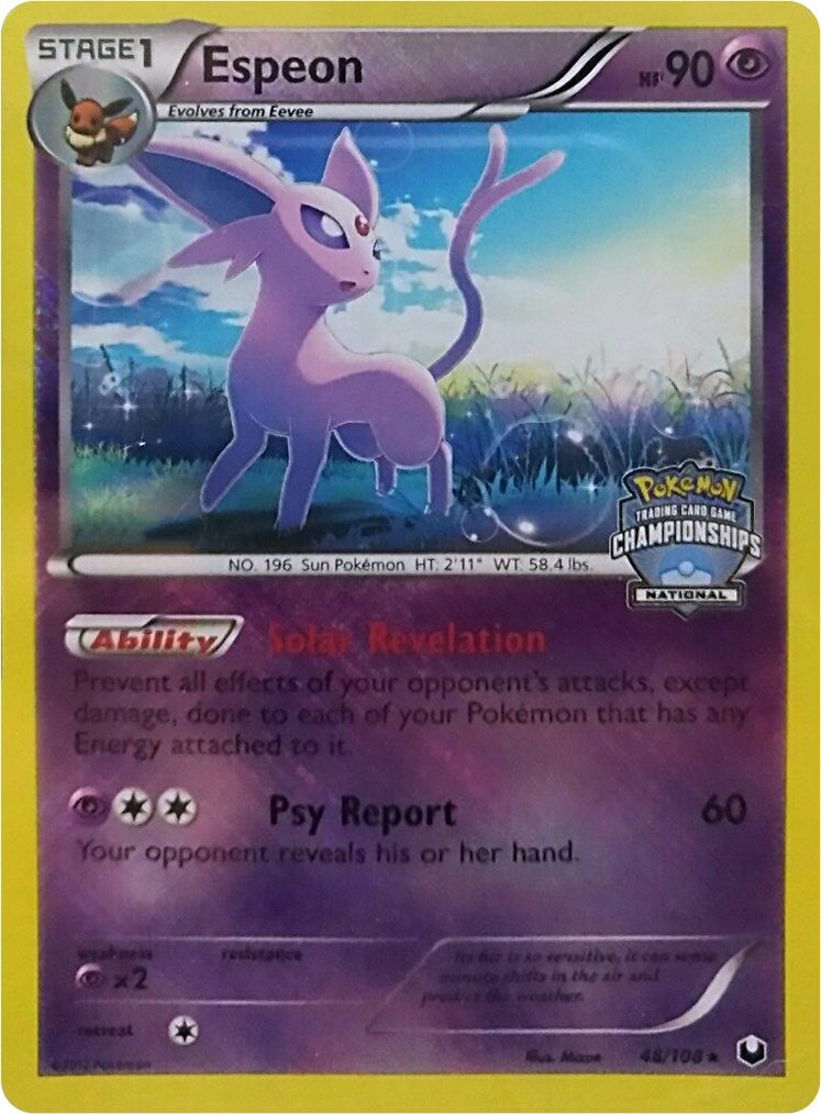 Image for Espeon - 48/108 (National Championships) (League & Championship Cards) (048/108) - Pokemon