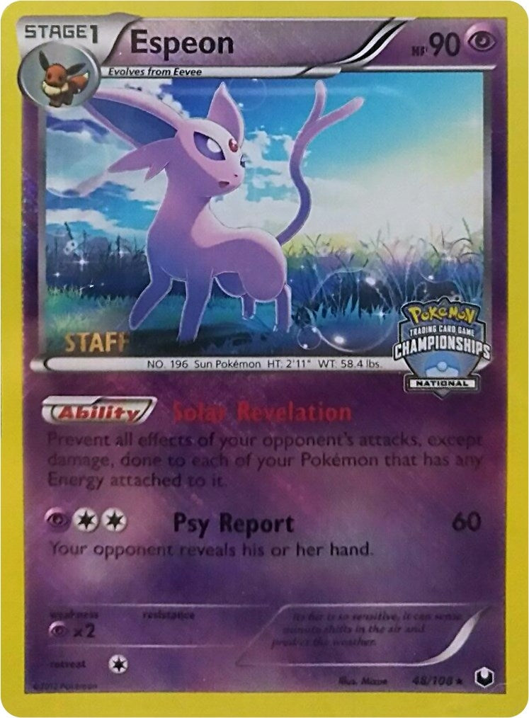Image for Espeon - 48/108 (National Championships) [Staff] (League & Championship Cards) (048/108) - Pokemon