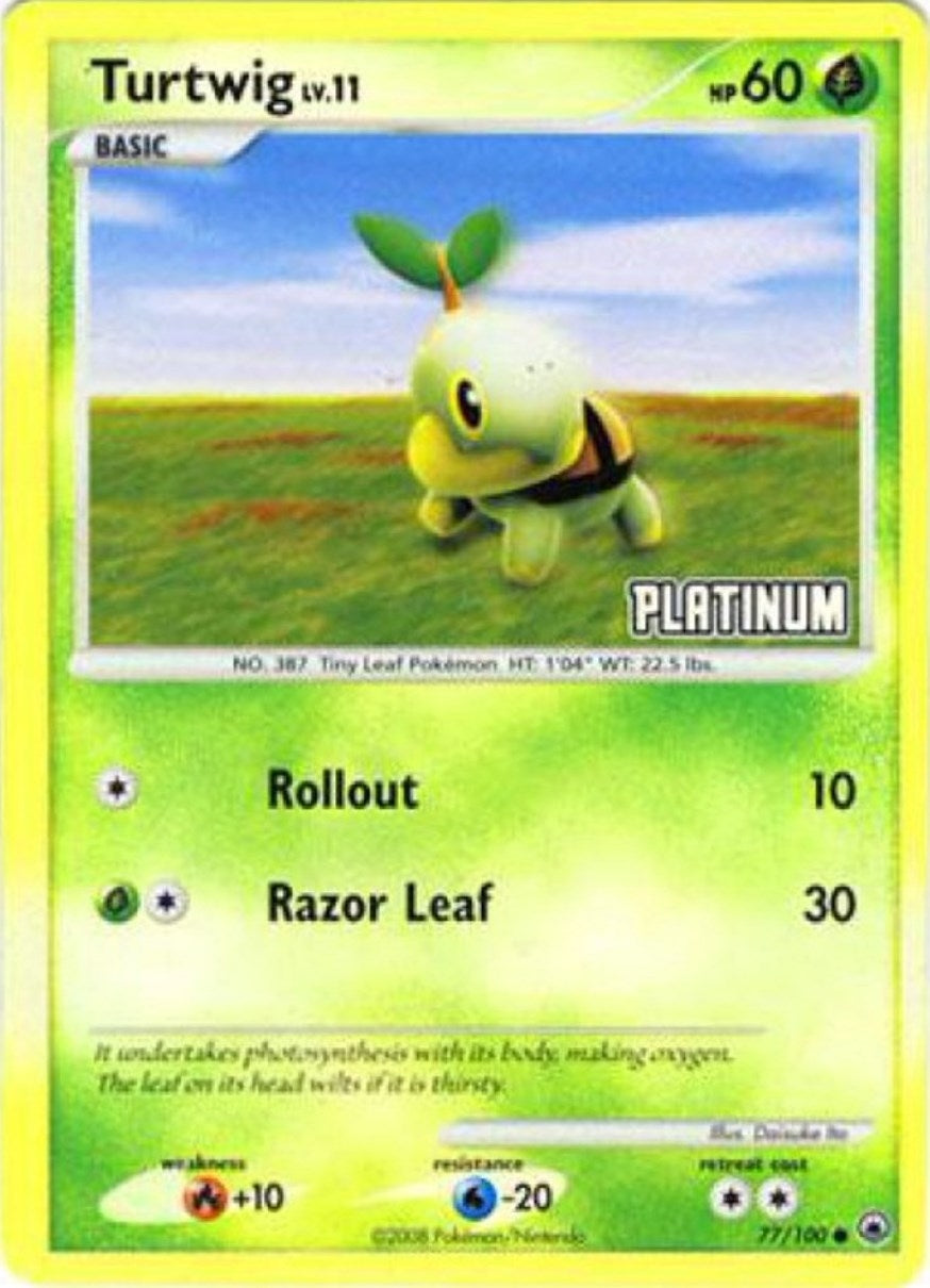 Image for Turtwig - 77/100 [Platinum] (Burger King Promos) (077/100) - Pokemon