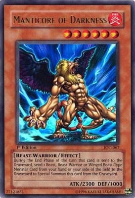 Image for Manticore of Darkness (Invasion of Chaos) (IOC-067) - YuGiOh