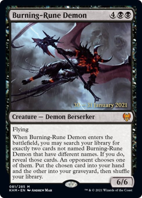 Image for Burning-Rune Demon (Prerelease Cards) (81) - Magic: The Gathering
