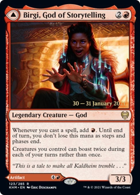 Image for Birgi, God of Storytelling (Prerelease Cards) (123) - Magic: The Gathering