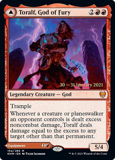 Image for Toralf, God of Fury (Prerelease Cards) (154) - Magic: The Gathering
