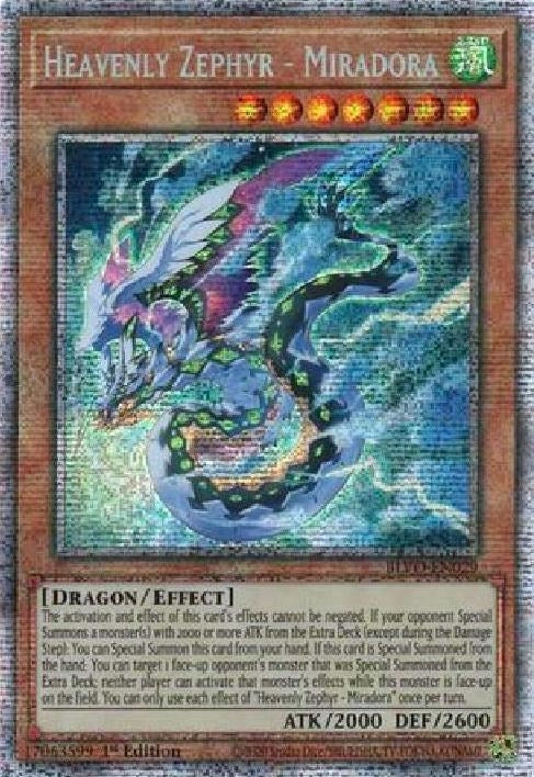 Image for Heavenly Zephyr - Miradora (Starlight Rare) (Blazing Vortex) (BLVO-EN029) - YuGiOh