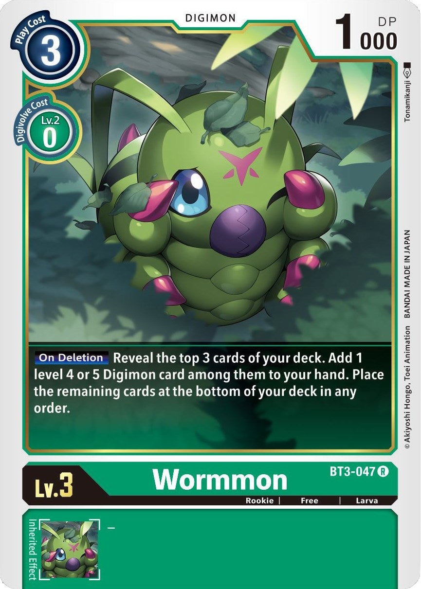 Image for Wormmon (BT01-03B) (BT3-047 R) - Digimon Card Game