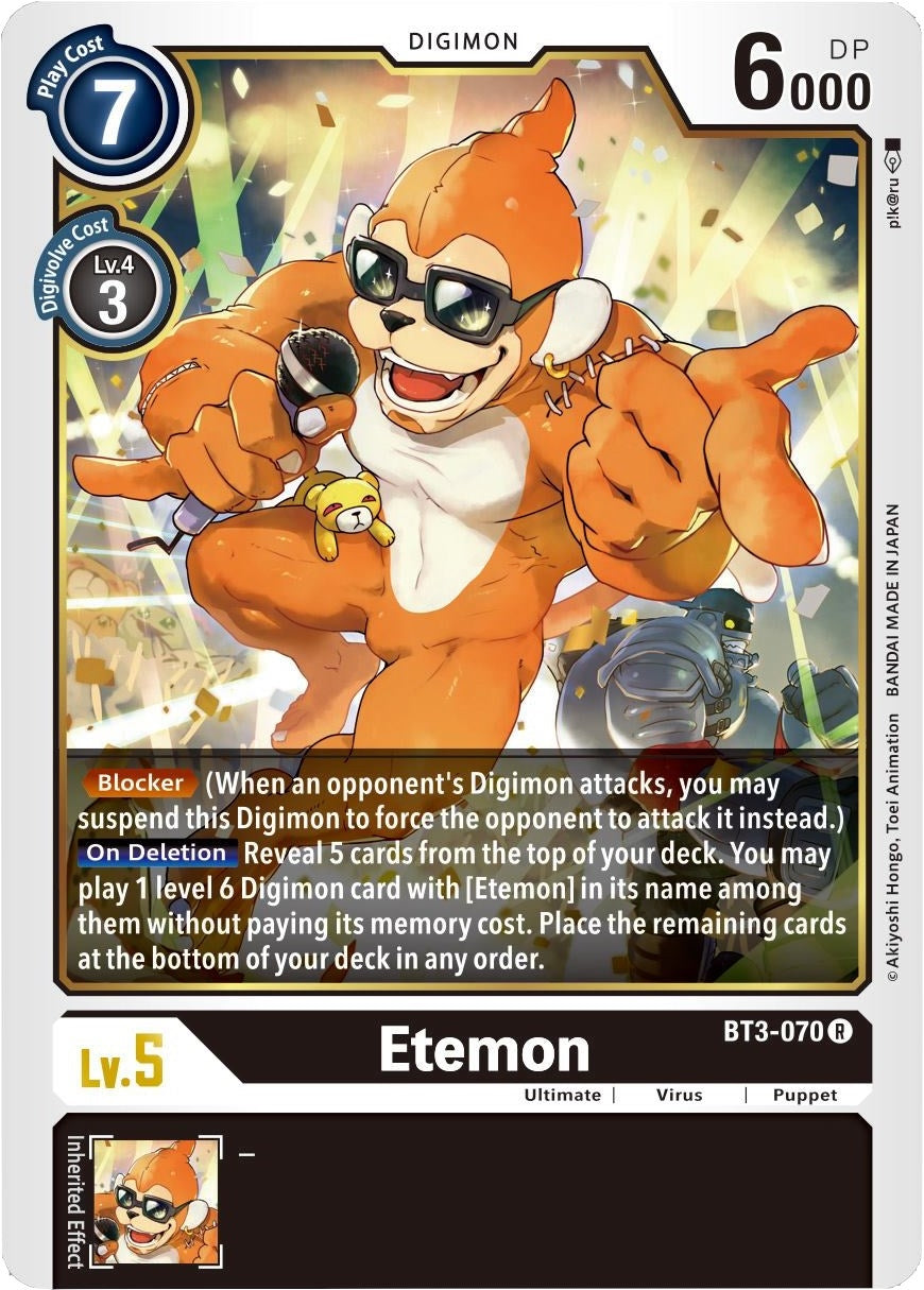 Image for Etemon (BT01-03B) (BT3-070 R) - Digimon Card Game