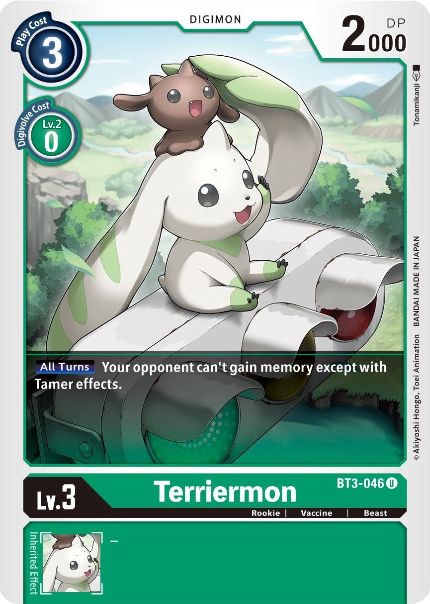 Image for Terriermon (BT01-03B) (BT3-046 U) - Digimon Card Game