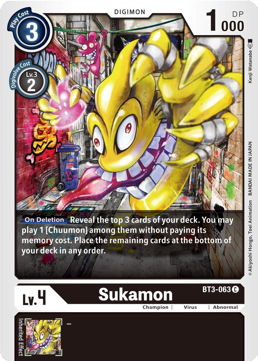 Image for Sukamon (BT01-03B) (BT3-063 C) - Digimon Card Game