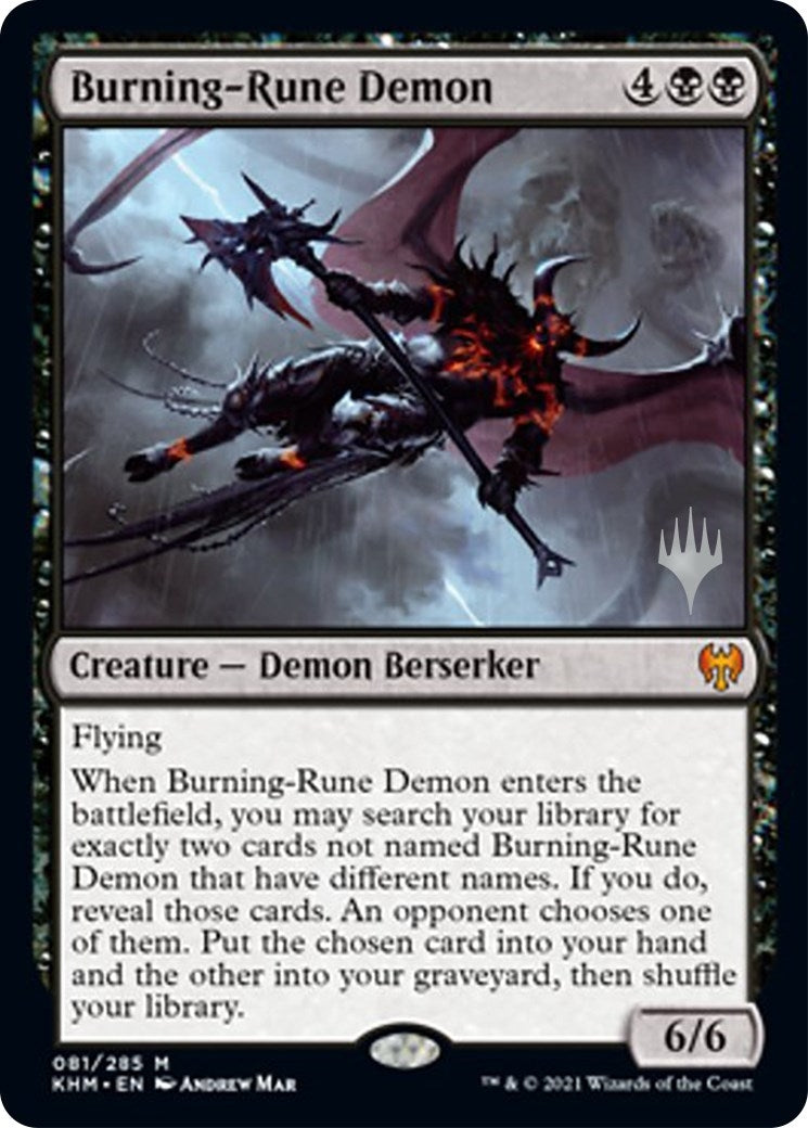 Image for Burning-Rune Demon (Promo Pack: Kaldheim) (81) - Magic: The Gathering
