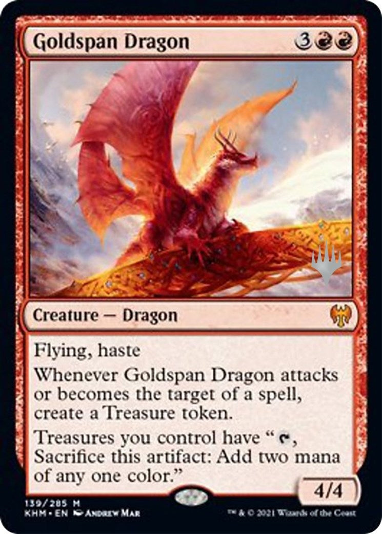 Image for Goldspan Dragon (Promo Pack: Kaldheim) (139) - Magic: The Gathering