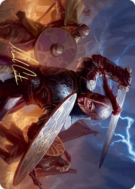 Image for Beskir Shieldmate Art Card (Gold-Stamped Signature) (Art Series: Kaldheim) (1) - Magic: The Gathering