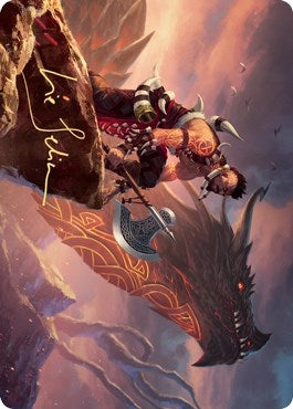 Image for Dragonkin Berserker Art Card (Gold-Stamped Signature) (Art Series: Kaldheim) (32) - Magic: The Gathering