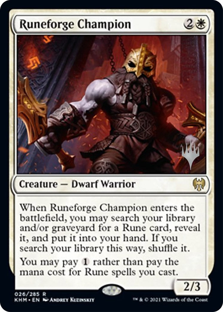 Image for Runeforge Champion (Promo Pack: Kaldheim) (26) - Magic: The Gathering