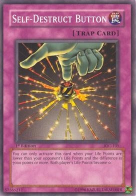 Image for Self-Destruct Button (Invasion of Chaos) (IOC-105) - YuGiOh