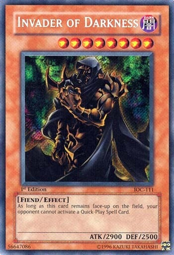 Image for Invader of Darkness (Invasion of Chaos) (IOC-111) - YuGiOh
