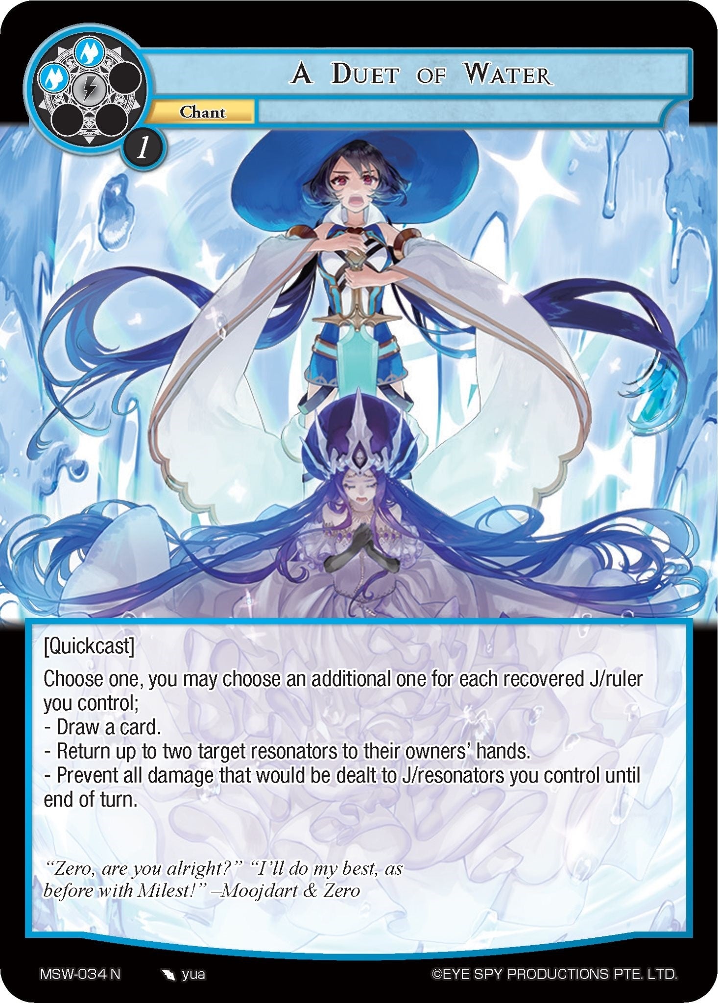 Image for A Duet of Water (The Magic Stone War - Zero) (MSW-034) - Force of Will