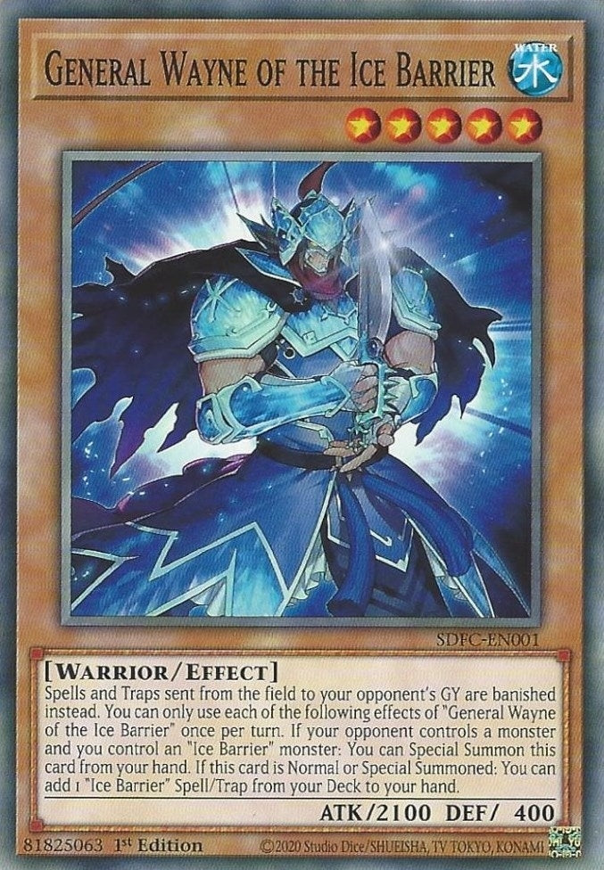 Image for General Wayne of the Ice Barrier (Structure Deck: Freezing Chains) (SDFC-EN001) - YuGiOh