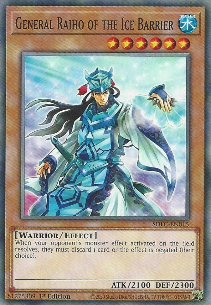 Image for General Raiho of the Ice Barrier (Structure Deck: Freezing Chains) (SDFC-EN015) - YuGiOh