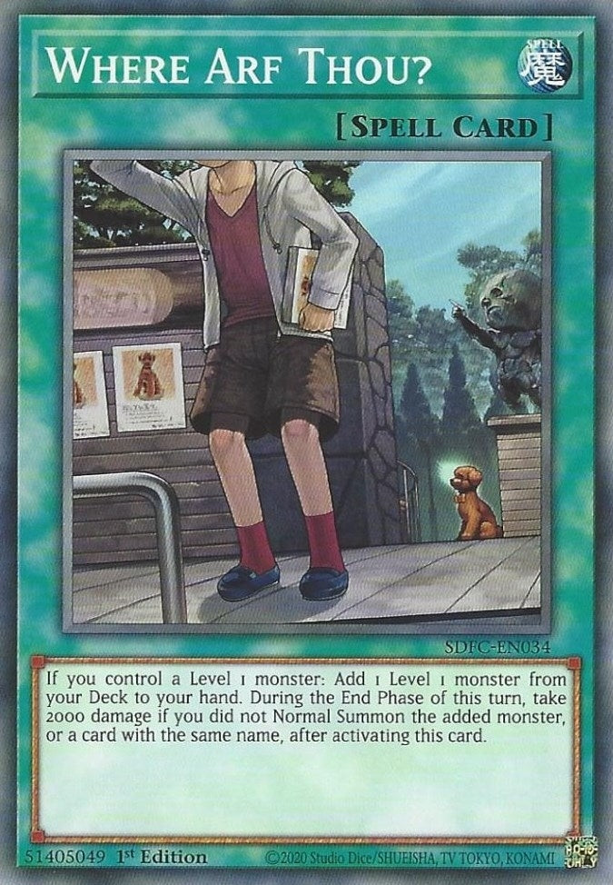 Image for Where Arf Thou? (Structure Deck: Freezing Chains) (SDFC-EN034) - YuGiOh