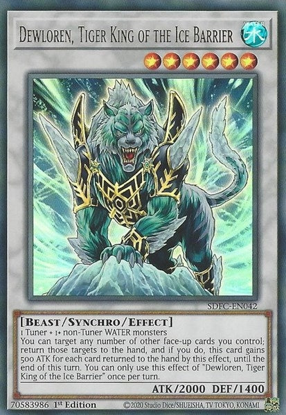 Image for Dewloren, Tiger King of the Ice Barrier (Structure Deck: Freezing Chains) (SDFC-EN042) - YuGiOh