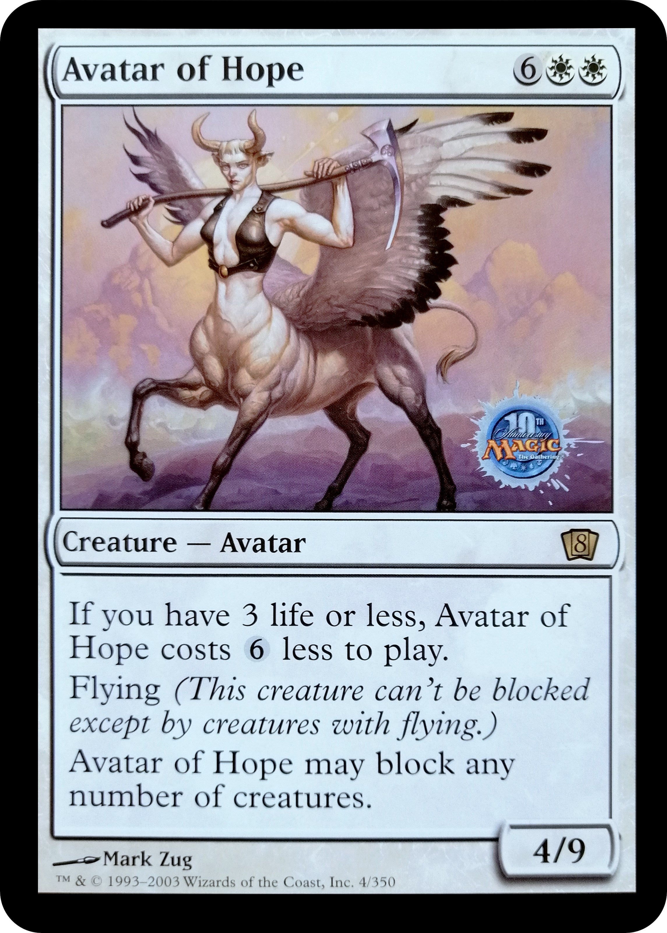 Image for Avatar of Hope (Grand Prix Bangkok 2003) (Oversize Cards) (4) - Magic: The Gathering