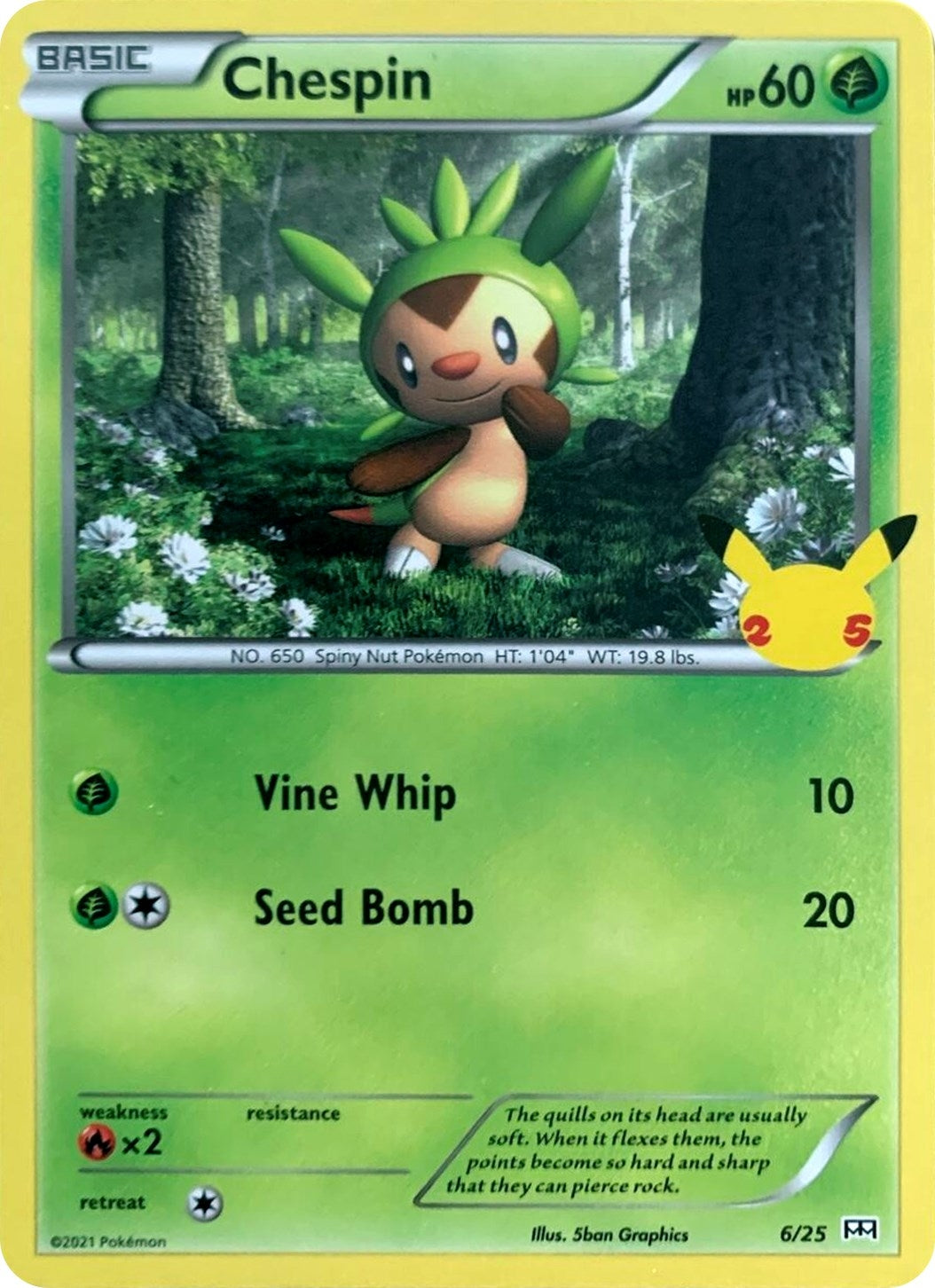 Image for Chespin (McDonald's 25th Anniversary Promos) (006/025) - Pokemon