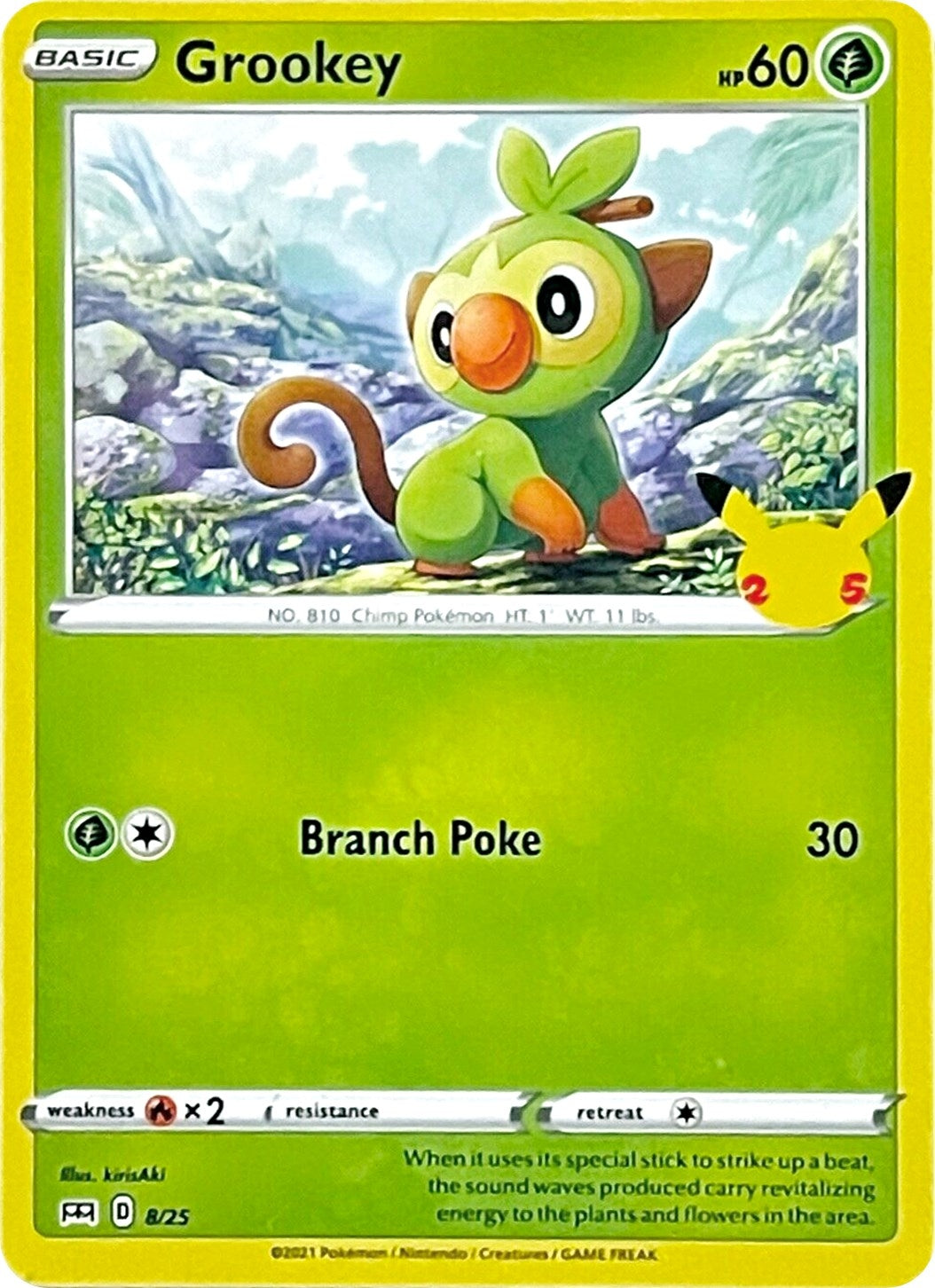 Image for Grookey (McDonald's 25th Anniversary Promos) (008/025) - Pokemon