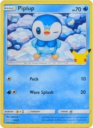 Image for Piplup (McDonald's 25th Anniversary Promos) (020/025) - Pokemon