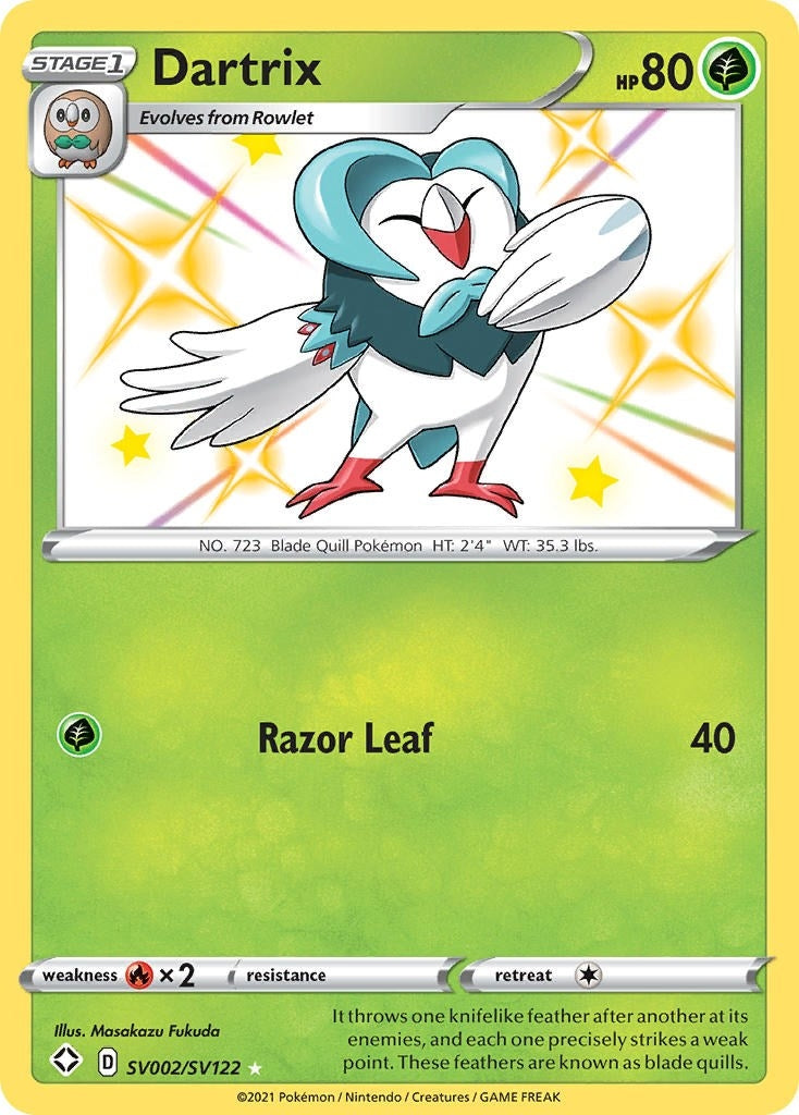 Image for Dartrix (Shining Fates: Shiny Vault) (SV002/SV122) - Pokemon