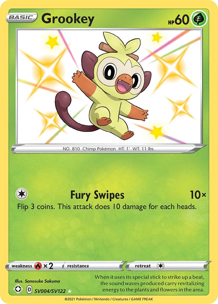 Image for Grookey (Shining Fates: Shiny Vault) (SV004/SV122) - Pokemon