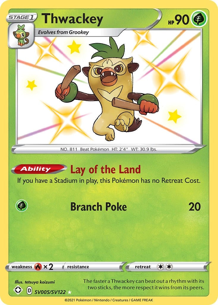 Image for Thwackey (Shining Fates: Shiny Vault) (SV005/SV122) - Pokemon