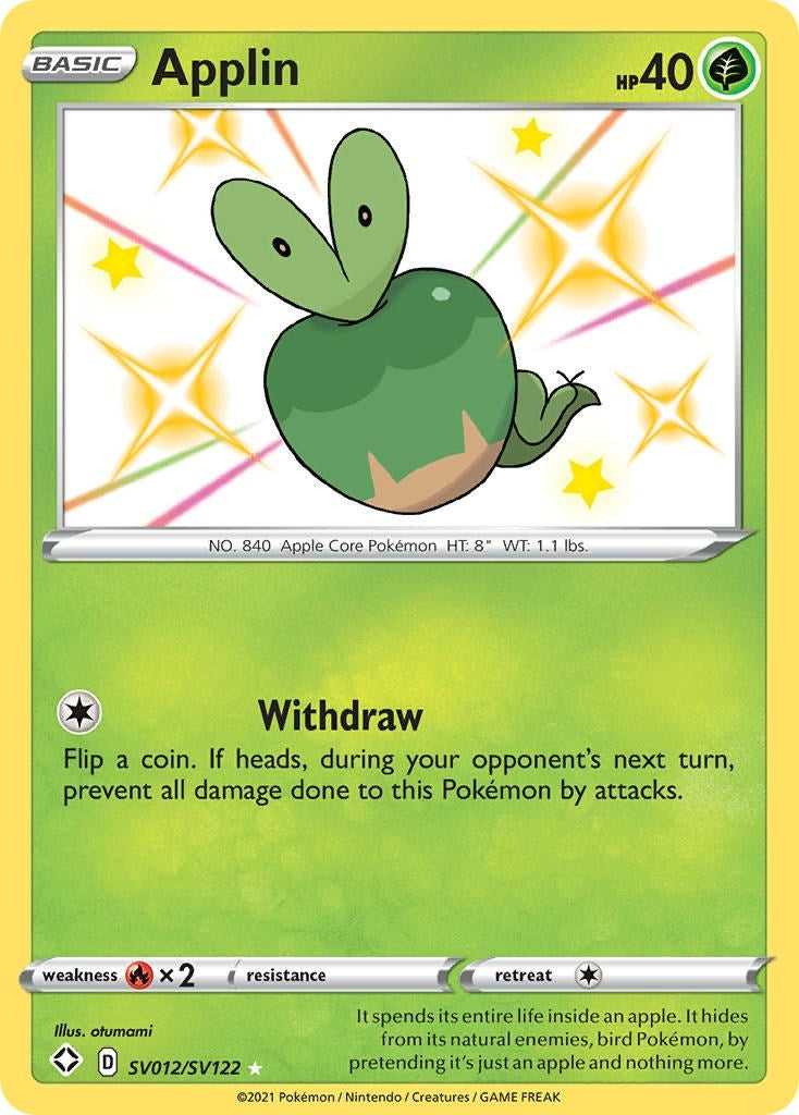 Image for Applin (Shining Fates: Shiny Vault) (SV012/SV122) - Pokemon