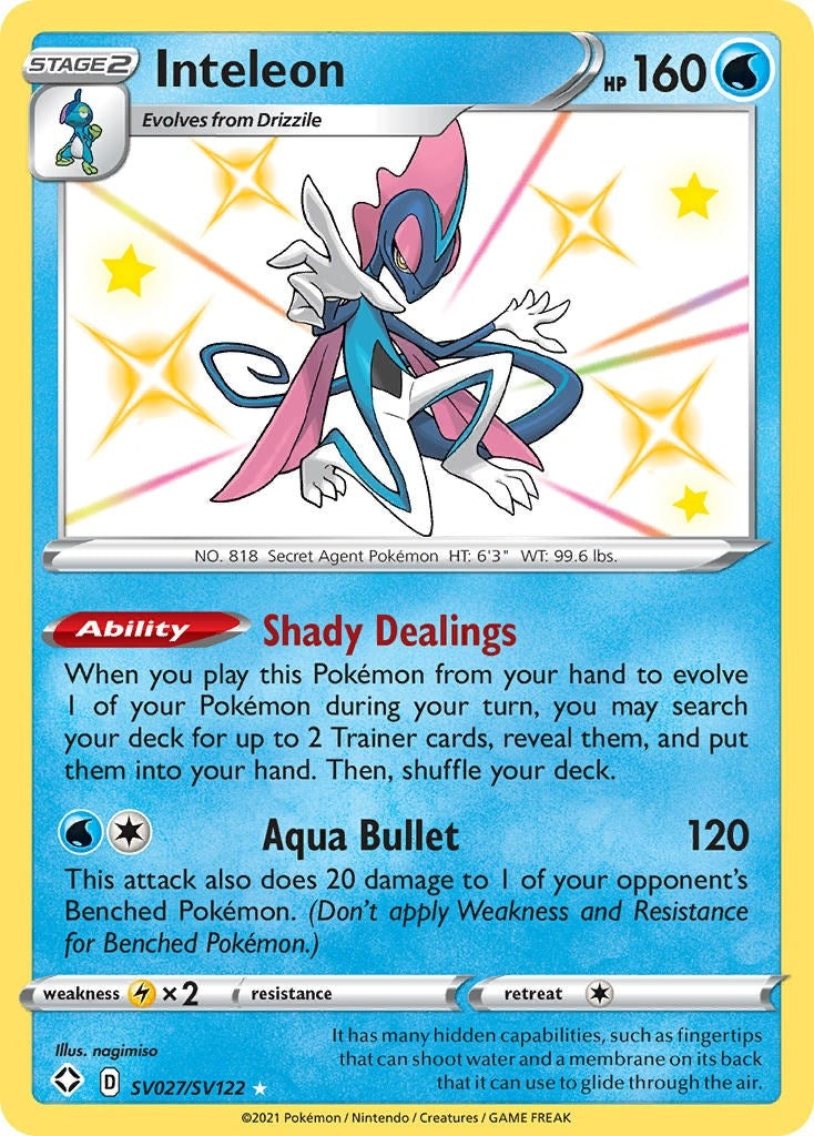 Image for Inteleon (Shining Fates: Shiny Vault) (SV027/SV122) - Pokemon