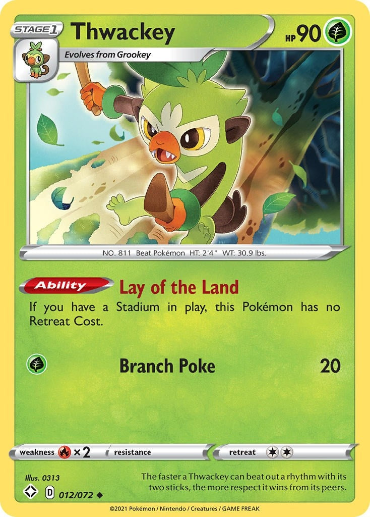 Image for Thwackey (Shining Fates) (012/072) - Pokemon