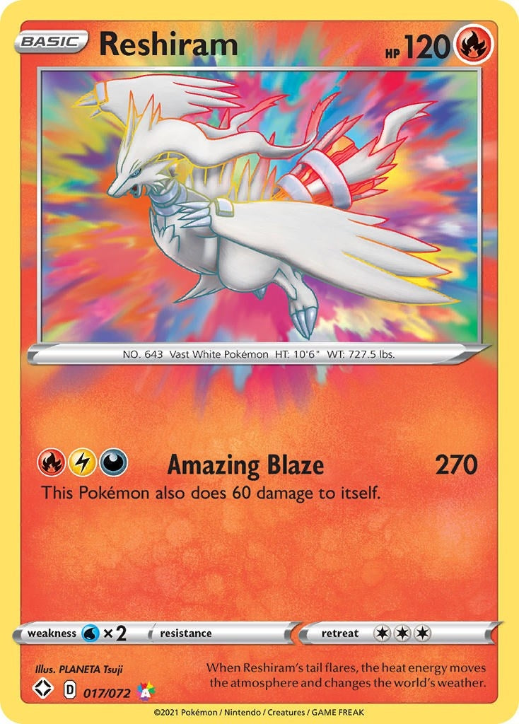 Image for Reshiram (Shining Fates) (017/072) - Pokemon