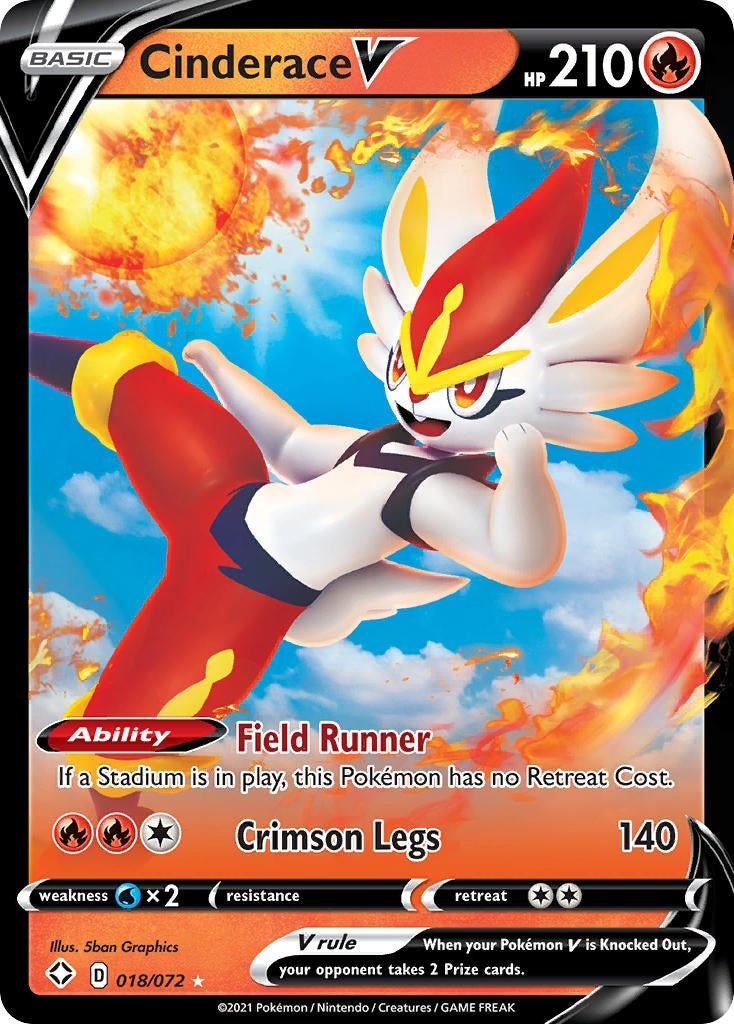 Image for Cinderace V (Shining Fates) (018/072) - Pokemon