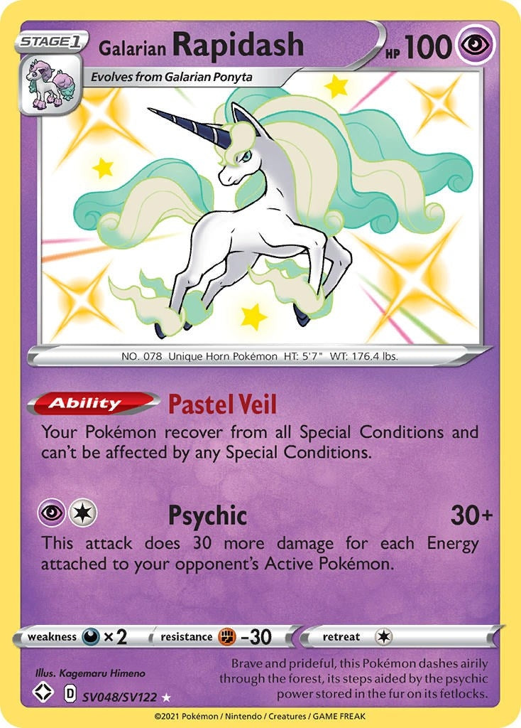Image for Galarian Rapidash (Shining Fates: Shiny Vault) (SV048/SV122) - Pokemon