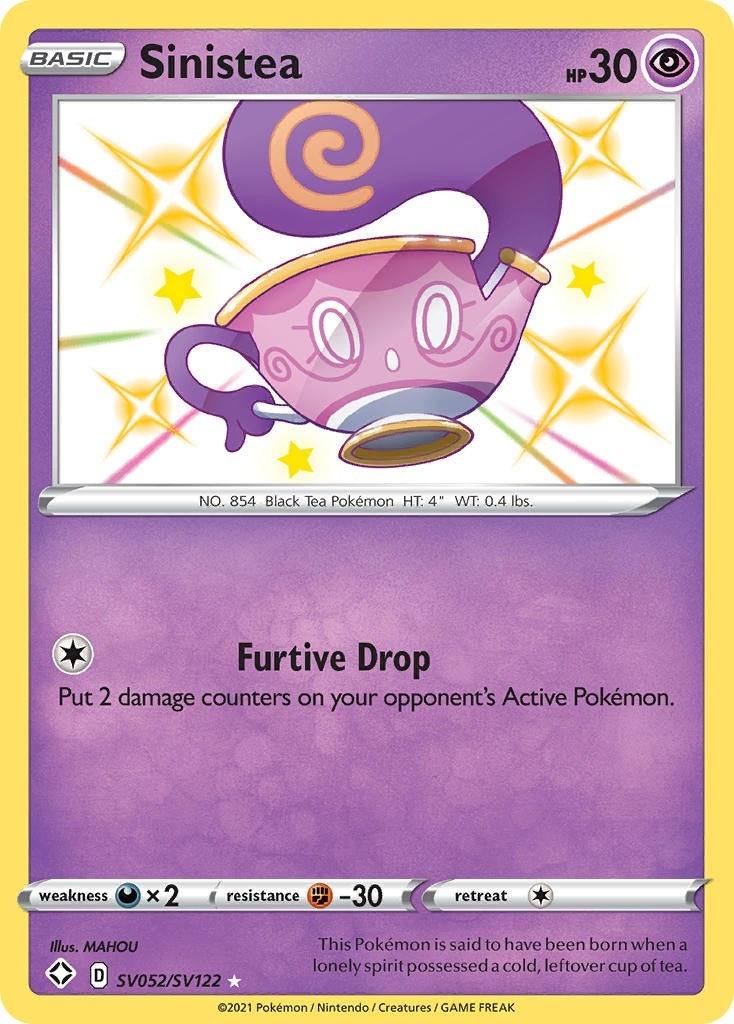 Image for Sinistea (Shining Fates: Shiny Vault) (SV052/SV122) - Pokemon