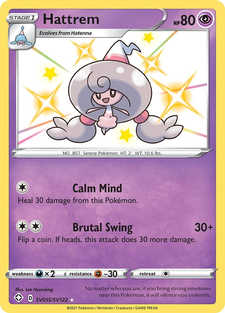 Image for Hattrem (Shining Fates: Shiny Vault) (SV055/SV122) - Pokemon